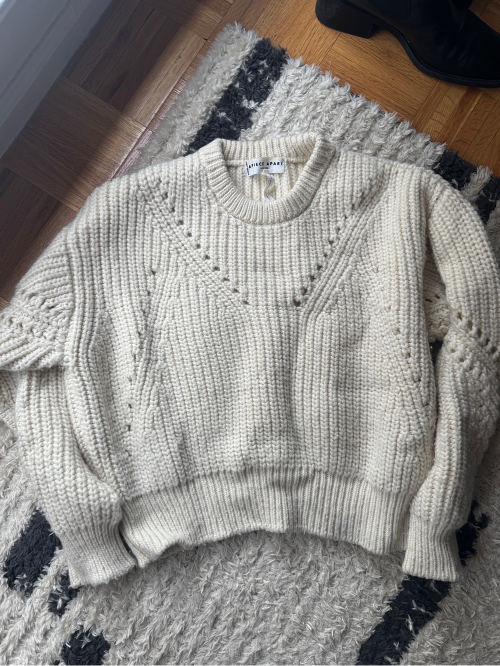 Apiece Apart Cream Chunky Sweater